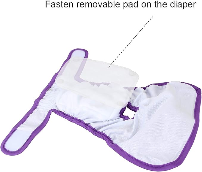 Teamoy Reusable Female Dog Diapers with Inserts (Pack of 4), Doggie Diaper Liners Period Pants for Dogs in Heat & Incontinence, Super-Absorbent, XL