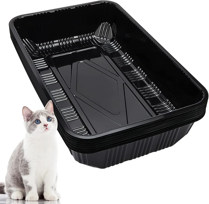 Tessco 15 Pcs Disposable Litter Box for Cats Kitty Disposable Paper Litter Box Trays Portable Cardboard for Small Pets Animals, Guinea Pig, Bunny Cage Liner Home Outdoor Travel, 16.7 x 10.5 x 3.4 Inch