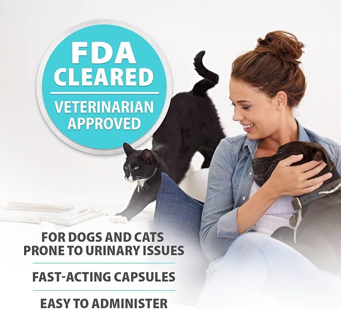 Jeffers Pet Uracid DL-Methionine Capsules for Dogs & Cats, Urinary pH Acidifier for Crystals, Bladder Stones, Urinary Tract Support, Fast Acting Urinary Health Supplement, Made in USA - 1000 Capsule