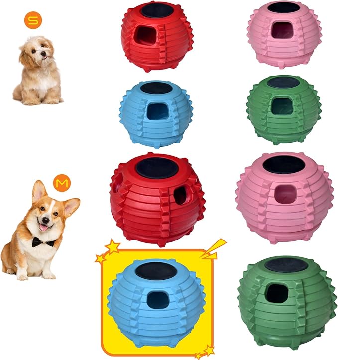 XHX Long-Lasting Interactive Dog Toy to Keep Your Pup Busy and Distracted - Safe for Dogs - Low-Mess Design - Dog Toys for Medium and Large Dogs 25-75 lbs(Blue, Medium)