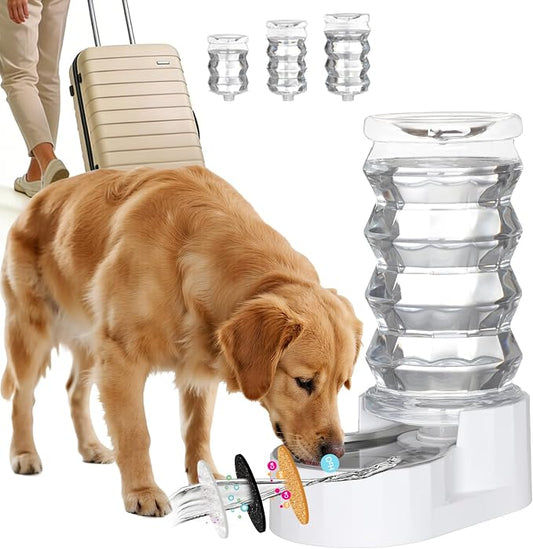 RIZZARI 8L Stainless Steel Gravity Pet Water Dispenser – Auto-Refill | Fresher Daily Drinking, for Multi-Pet Homes, Activated Carbon Filtration, Easy to Clean