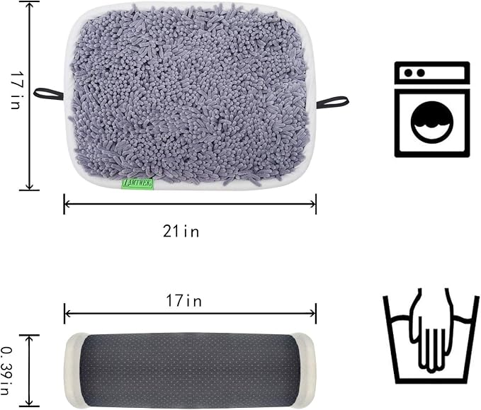 Snuffle Mat for Dogs, 17" x 21" Dog Snuffle Mat Interactive Feed Game for Boredom, Encourages Natural Foraging Skills and Stress Relief, Easy to Fill Machine Washable