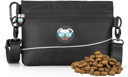 Joyride Harness Dog Training Treat Pouch - Adjustable Waist Belt, Clip-On Feature, & Built-in Poop Bag Dispenser Compact, Durable & Stylish Pet Reward Bag