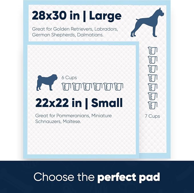 150 Count 22” x 22” Potty Puppy Training Pads, Super Absorbency Disposable Underpads, Leakproof Quick Drying Disposable Pads for Baby, Puppy and Adults, Puppy Pads, Pee Pads for Dogs