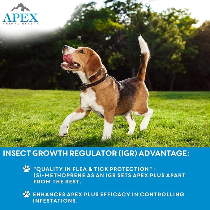 Apex Plus Flea and Tick Prevention for Dogs | Medium (23-44 lbs) | 3-Month Supply | Dog Flea and Tick Treatment | 24-Hour Activation, Waterproof, 30-Day Protection