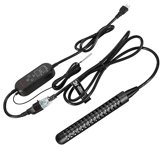 GRILLME 1500W Immersion Water Heater with Intelligent Temperature Controller,Fully Submersible Portable Electric Heater,5 Galons Bucket Heater,Corrosion Preventive 316L Shel,Easy and Convenient to Use