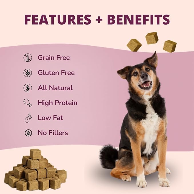 Meow Woof Freeze Dried Beef Liver Dog Treats, Single Ingredient, High Protein Natural Dog Treats, Grain Free Training Treats for Dogs & Puppies, Freeze Dried Liver Treats, 113g