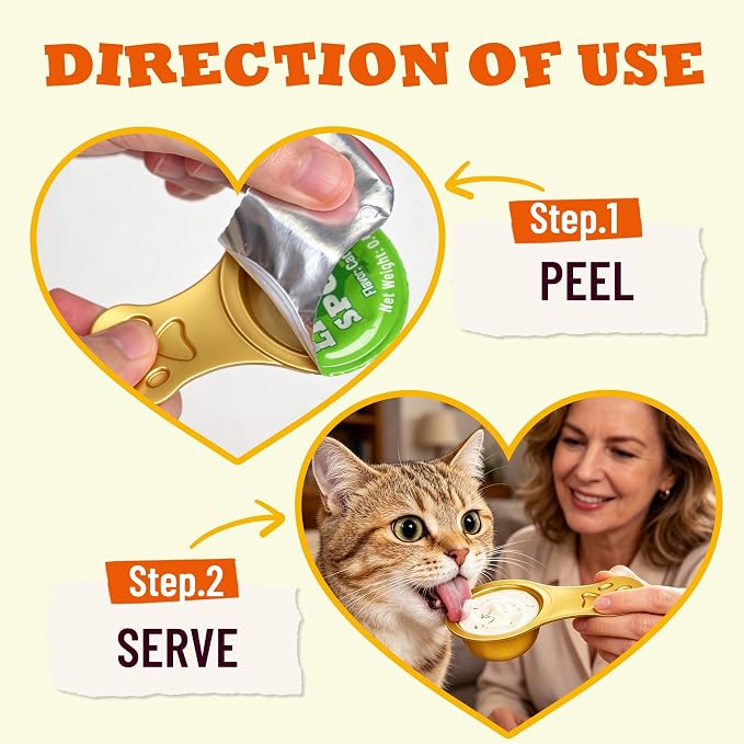Lickable Cat Treats with Lick-Up Spoons, Healthy Wet Cat Snacks for Digestive Support, Grain-Free Kitten Treats with Taurine & Vitamins, Cat Grass & Pumpkin Variety Pack (32 Spoons) (Cat Grass)