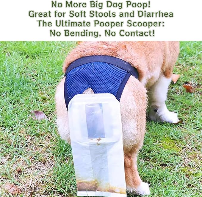 Wearable Waste Collection Bag For Elderly Dogs - Convenient Dog Poop Scooper and Waste Collection Pants for Senior Pet (Small Suit Weight 5.5-16.5lbs Waist 15in)