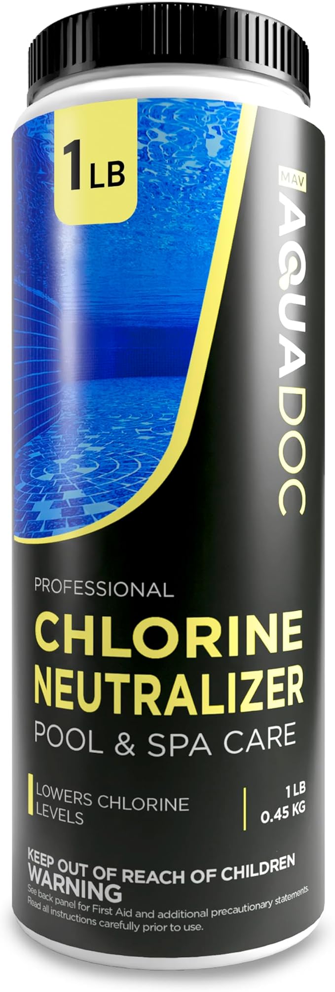 AquaDoc Chlorine Neutralizer for Pool & Hot Tub - 1 lb - Sodium Thiosulfate Formula to Help Reduce Chlorine Levels - Spa and Pool Chemicals Made in USA