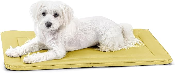 PELZIN Cybarmour 2.0 Chew Proof Dog Crate Pad - Outdoor Chew Resistant Dog Bed with Corner Anchor - Machine Washable - Water & Dirt-Resistant - Small Breeds & Fits 24-Inch Crate - 23"x15", Moonstone