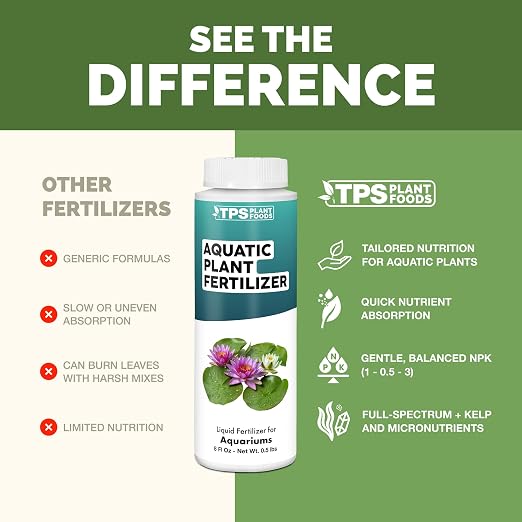 Aquatic Plant Fertilizer – Liquid Plant Food for Lush Growth, Vibrant Color & Healthy Aquarium Plants, 8 oz