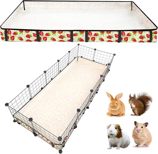 Guinea Pig Cage Liner，Washable Waterproof Oxford Cloth Cage Liners for Small Animals,Hamster Chinchilla Hedgehog Rabbit and Other Small Animals Not Include Cage(24x60 inches)