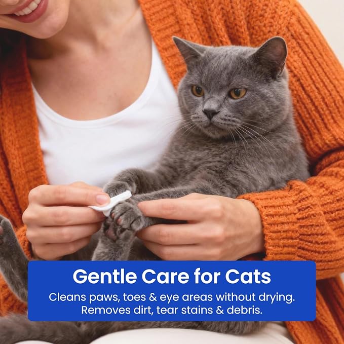 2% Chlorhexidine Wipes for Dogs & Cats – Relieves Hot Spots, Itchy Skin, Paw Licking, Yeast Odor & Skin Fold Irritation | Advanced Chlorhexidine Skin & Fold Wipes for Pets Prone to Odor, Moisture Buildup, Paw Licking and Skin Irritation