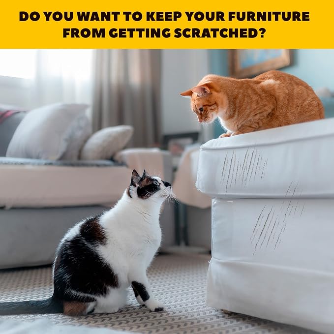 Cat Anti Scratch Furniture Protector - Couch Scratch Protector from Cats - Furniture Protection from Cat Scratching (10XL)