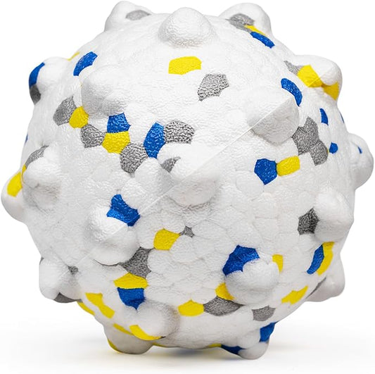 Moonorange 3.7'' Dog Balls for Dogs Aggressive Chewers Indestructible Tennis Durable Bouncy Interactive Dog Toy Balls for Fetch Game Floating Balls (White Large)