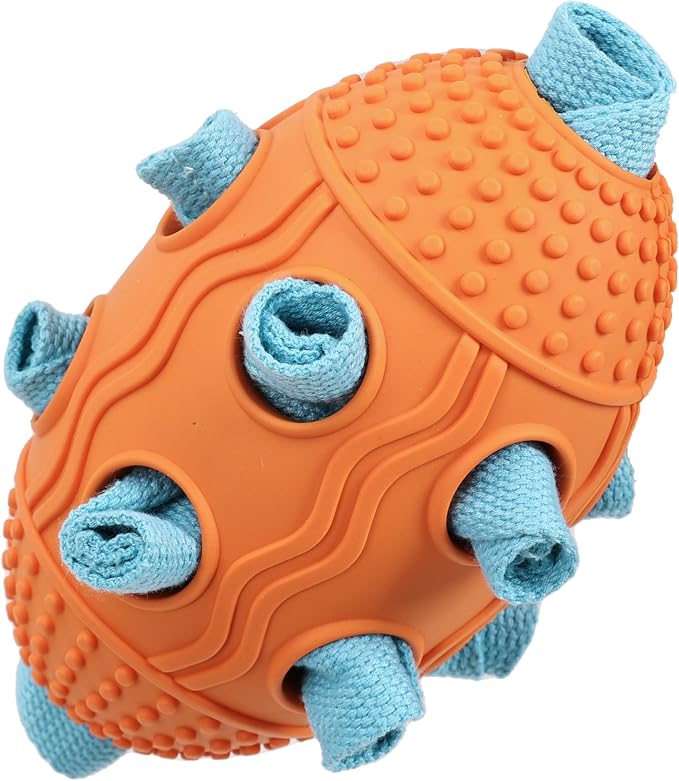 Dog Snuffle Ball-Interactive Dog Chew Toy with Natural Rubber Soccer Design, Dog Puzzle Toy that Promotes Cognitive Development, Slow-Feed Dog Treat Dispenser for Luxury Pet Toys