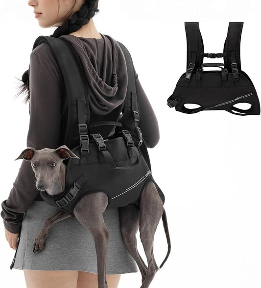 Wakytu Dog Lift Harness for Small Dogs,Dog Backpack Carrier,Adjustable Padded Breathable Straps for Dogs, Disabled, Joint Injuries, Arthritis,S(4.5-7.5LBS)