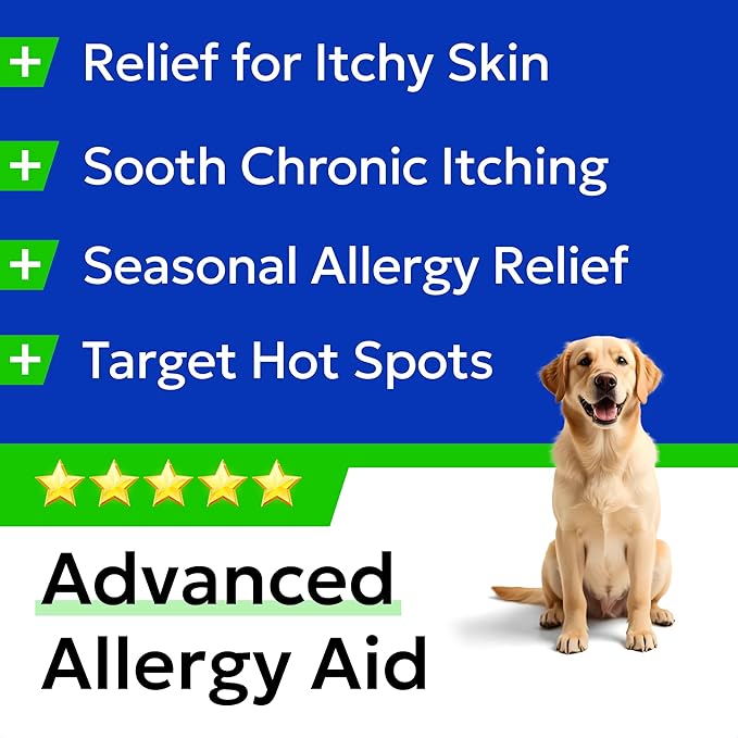 BARK&SPARK Dog Allergy Relief Soft Chews for Skin Health & Seasonal Allergies - Anti-Itch Supplement w/Omega-3, Quercetin & Bromelain Immune Treats for Dry Skin & Hot Spots - BBQ Chicken - 60ct