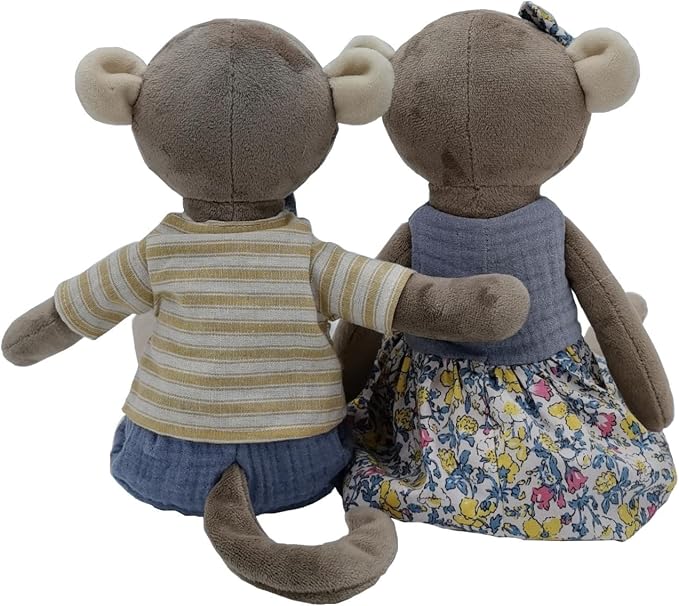 Monkey Stuffed Animals for Girls,15.7" Girl Monkey Plush with Skirt,Cute Stuffed Animal for Girls As Birthday, Easter,Christmas,Valentine's Day Gift