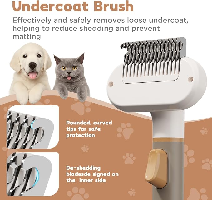 Dog Brush for Shedding, 3-in-1 Cat Hair Brush for Indoor Cats