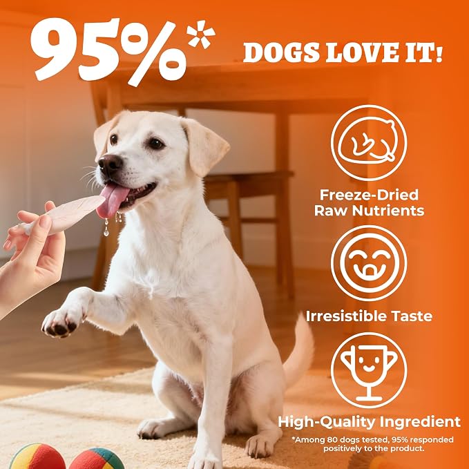 14.5 oz Freeze Dried Chicken Breast for Dogs & Cats - Human Grade High-Protein Freeze Dried Dog Treats - Training Treats & Food Toppers, Large Tub for All Life Stages & Multi-Pet Homes