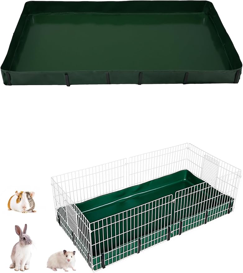 Guinea Pig Cage Liner, for Midwest Cage 24"x47" Waterproof/Leakproof Base for Guinea Pig Cages. Reusable Bottom for Rabbits Hamsters Hedgehogs and Other Small Animals. Green