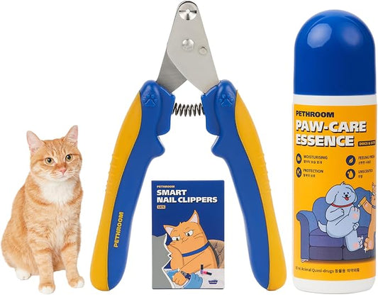 [PETHROOM] Bundle - Cat Paw Care Set | Lick Safe Paw Soother & Moisturizer for Dry, Cracked Paws | Cat Nail Clipper with Circular Cut Hole (2mm)