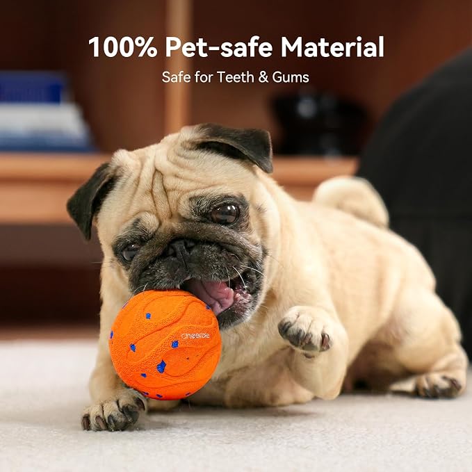 Cheerble Smart Interactive Dog Toy, Wicked Ball AIR Neo, Heartbeat Puppy Toy Automatic Moving, Bouncing, and Rotating, ETPU Material, IPX7 Waterproof Rating, Active Rolling Ball for Medium & Large Dog