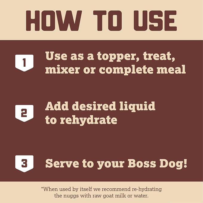 Boss Dog Complete & Balanced Freeze Dried Raw Diet for Dogs, Chicken Recipe, 12 oz Bag (Bag of 2)