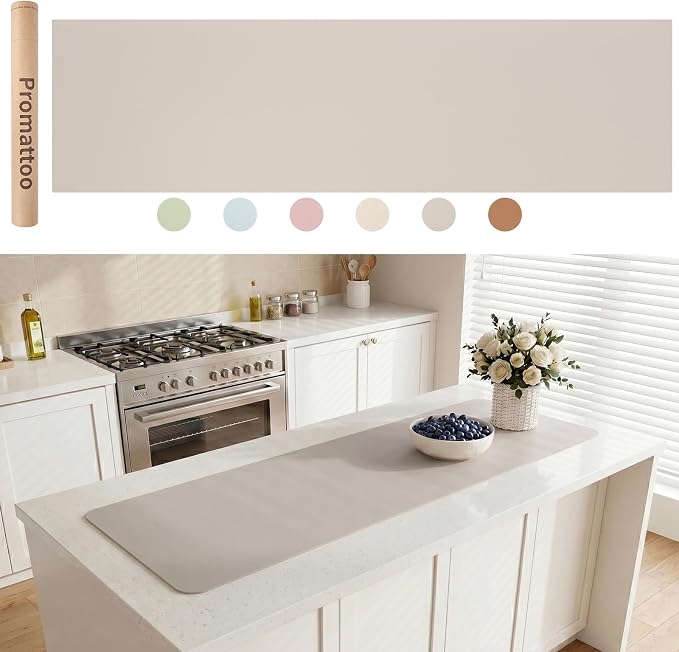 Extra Large Silicone Mat for Countertop & Table with Gift Tube Packaging, Thickened Non-Slip Heat Resistant Table Protector, Cuttable Waterproof Kitchen Prep & Kids Craft Mat