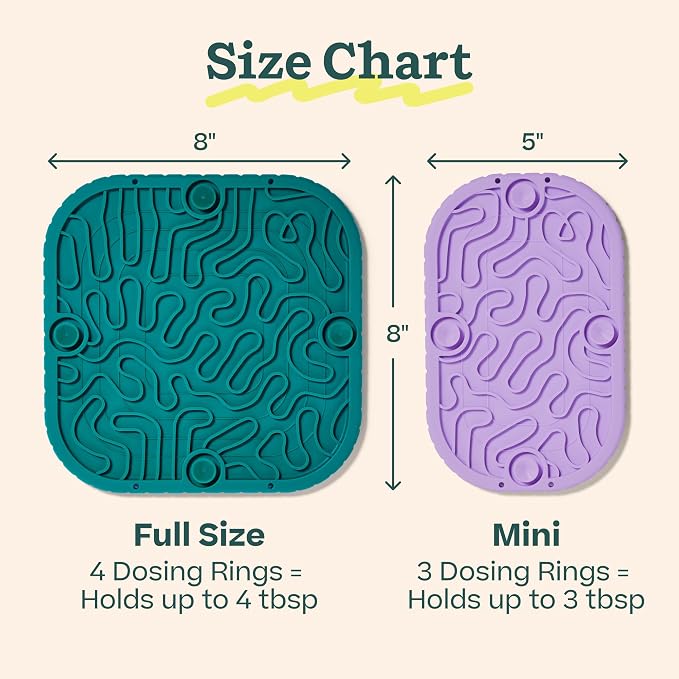 WOOF FlipMat Mini- Easy-to-Clean Lick Mat for Small Dogs & Travel + LickWells Pumpkin Butter - Dog Lick Mat Spread and Meal Topper for the FlipMat and LickMat