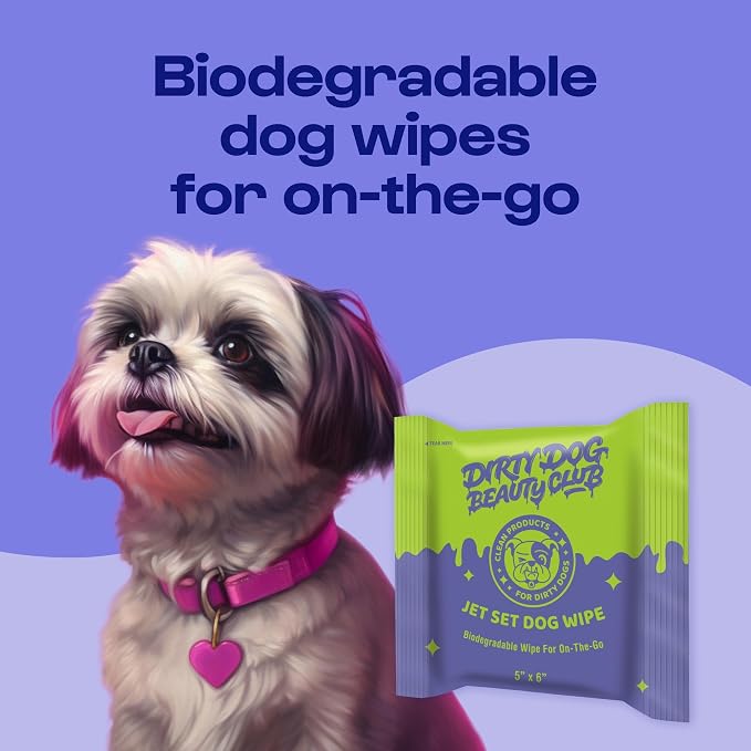 Individual Dog Wipes - QTY 2 Thick, Gentle, Biodegradable, Chemical Free, Alcohol Free, Soothing with Calendula and Aloe - (60 Count), Unscented 5 Stars - Soft yet Quality Organic Ingredients TWO PK