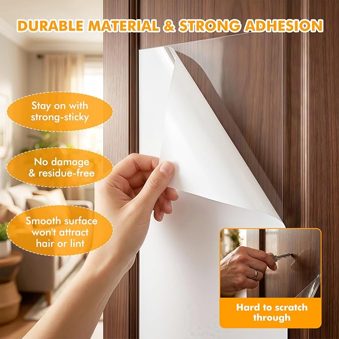 200"x16" Cat Scratch Furniture Protector, Transparent Couch Protector from Cat Claws, Self-Adhesive Anti Scratch Furniture Protector for Sofa Arms & Corners, Pet Proof Guards