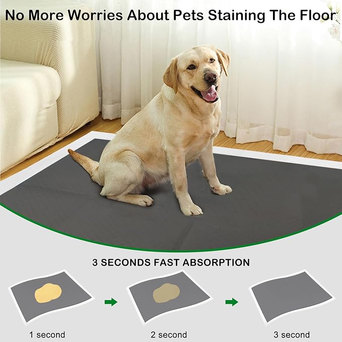 Extra Large 54"x37" 25 Pcs Odor-Control Super Absorbency Charcoal Pee Pads for Dogs,Leak-Proof Pet Training Pee Pads,Thicken Disposable Potty Pads Puppy Training Pads for Cats Rabbits