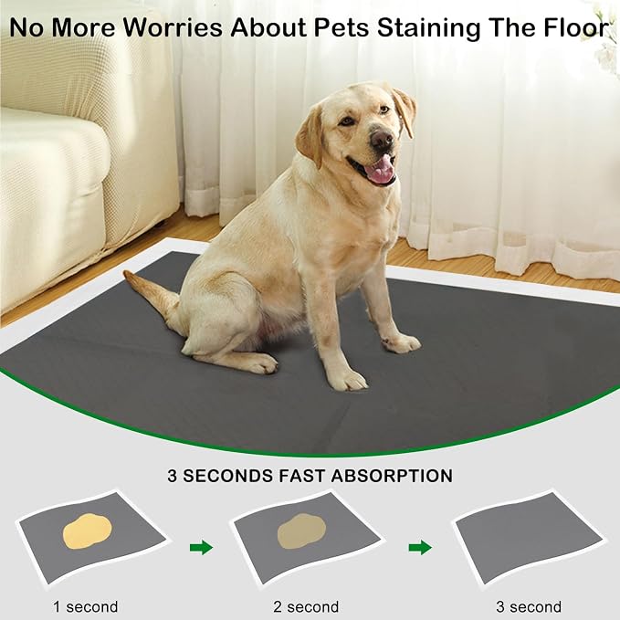 Extra Large 31"x47" 40 Pcs Odor-Control Super Absorbency Charcoal Pee Pads for Dogs & Cats - Leak-Proof Thicken Disposable Potty Pads