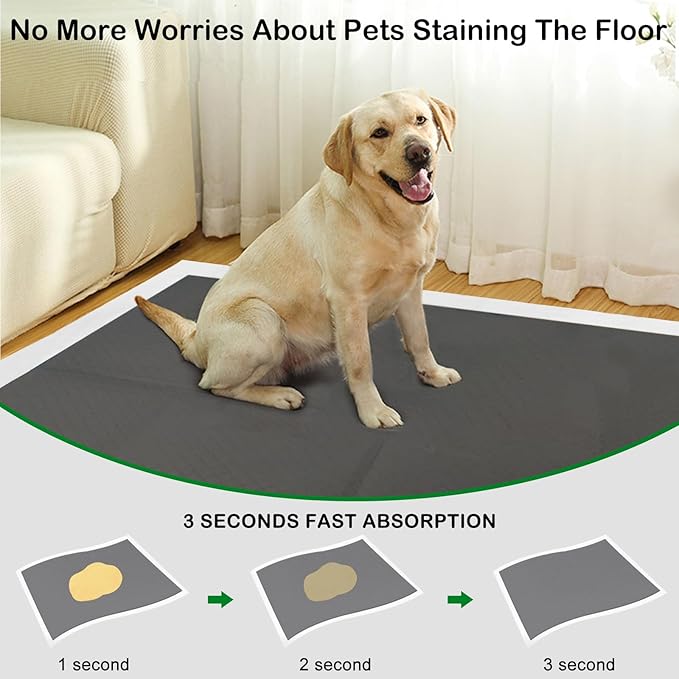 Extra Large 31"x47" 30 Odor-Control Super Absorbency Charcoal Pee Pads - Thicken Disposable Potty Pads for Dogs and Cats