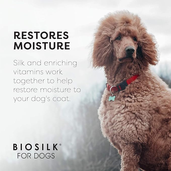 BioSilk Silk Therapy Conditioning Detangling Spray for Dogs with Natural Coconut Oil, Leave-In Detangler and Conditioner, Dematting Grooming Spray, Sulfate Free, 7 Fl Oz