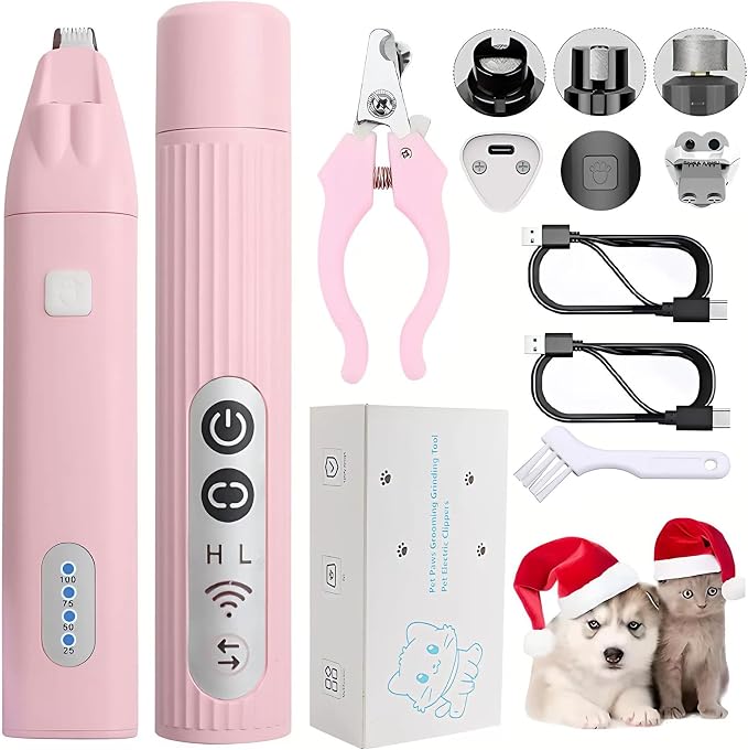 2-in-1 Pet Nail Grinder & Paw Hair Trimmer Kit - LED Light, Quiet Motor & Type-C Charging No reviews yet