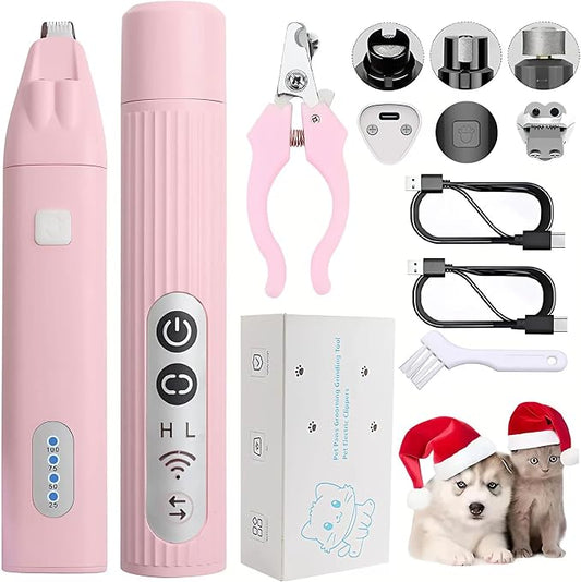2-in-1 Pet Nail Grinder & Paw Hair Trimmer Kit - LED Light, Quiet Motor & Type-C Charging No reviews yet