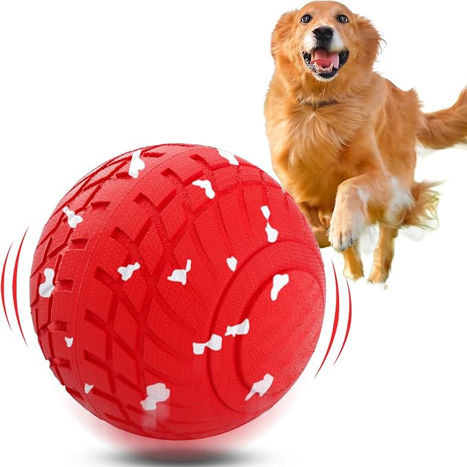 Diman Interactive Dog Ball Toys: Moving Dog Toys, Bouncing Dog Ball, Keeps Dogs Entertained & Active, E-TPU Waterproof, 3.2 inch (Red)