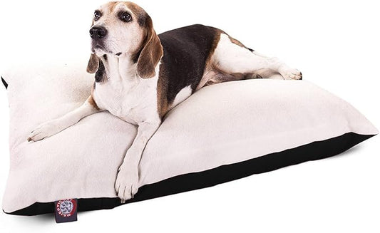 Majestic Pet Rectangle Medium Dog Bed Washable – Removable Slipcover Pet Bed – Dog Crate Bed Super Value Pillow Dog Bed – Dog Kennel Bed for Sleeping - Dog Bed Medium Breed 30 x 40 Inch – Black