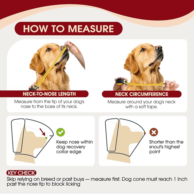 Dog Cone Collar After Surgery for Large Dogs, Adjustable Soft Cone for Dogs to Stop Licking, Professional Elizabethan Collar for Pet, Recovery Cones for Wound Healing & Hot Spots