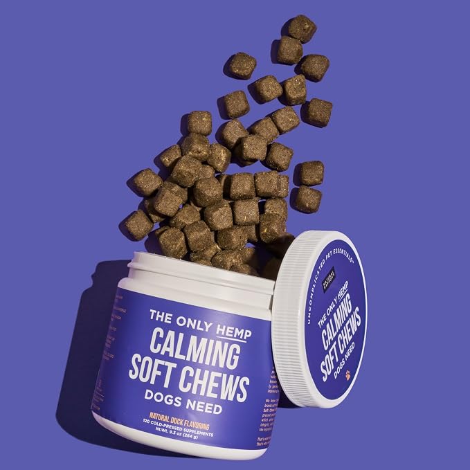 Natural Rapport Dog Calming Treats - The Only Calming Soft Chews that Dogs Need - 120ct Chews that Contain Chamomile to Alleviate Stress