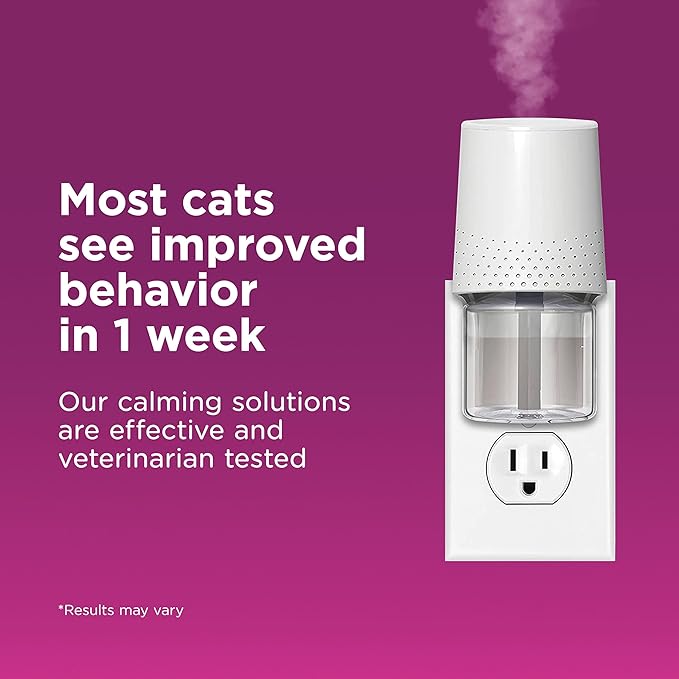 COMFORT ZONE Cat Calming Diffuser Refill, 2 Pack – Cat Calming Pheromone Refills Help Reduce Anxiety, Stress, Scratching, Urine Marking, Aggression, (30-Day Refills, 60-Day Supply)