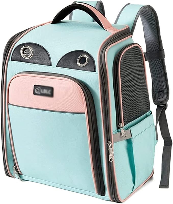 OLOTU Pet Backpack Large Capacity Cat Carrier, Expandable Foldable Cat Backpack, Breathable Pet Backpack Carrier for Cats Dogs and Small Animals Spacious