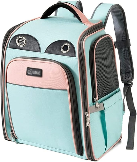OLOTU Pet Backpack Large Capacity Cat Carrier, Expandable Foldable Cat Backpack, Breathable Pet Backpack Carrier for Cats Dogs and Small Animals Spacious
