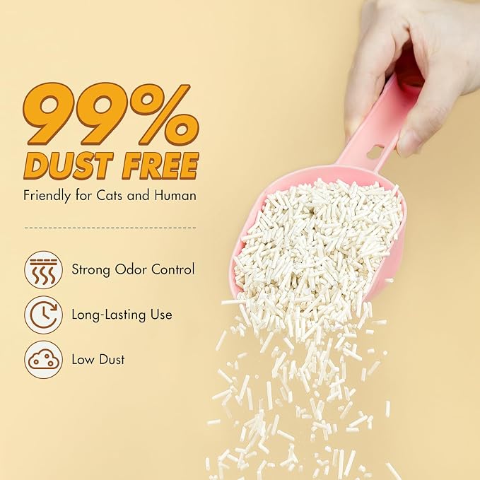 Happy & Polly Tofu Cat Litter – Fast Clumping, Flushable, Ultra Absorbent, Low Tracking, 100% Natural Raw Materials with Coconut Charcoal – 22 LB(5.5LB*4 Bags)