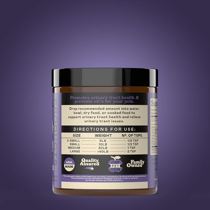 CNP Organic D'Mannose Powder for Pets 4oz - Powder D Mannose Support for Dogs Cats, Pure D-mannose Blend, Easy Mix Urinary Wellness Aid, Non GMO Made USA Animal Supplement Health Care Use Formula