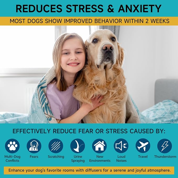 Woyamay Cat & Dog Wellness Bundle – Anti-Itch Allergy Chews for Cats + Dog Calming Pheromone Diffuser Kit, Supports Cat Skin Comfort & Reduces Dog Anxiety, All-in-One Pet Care Solution